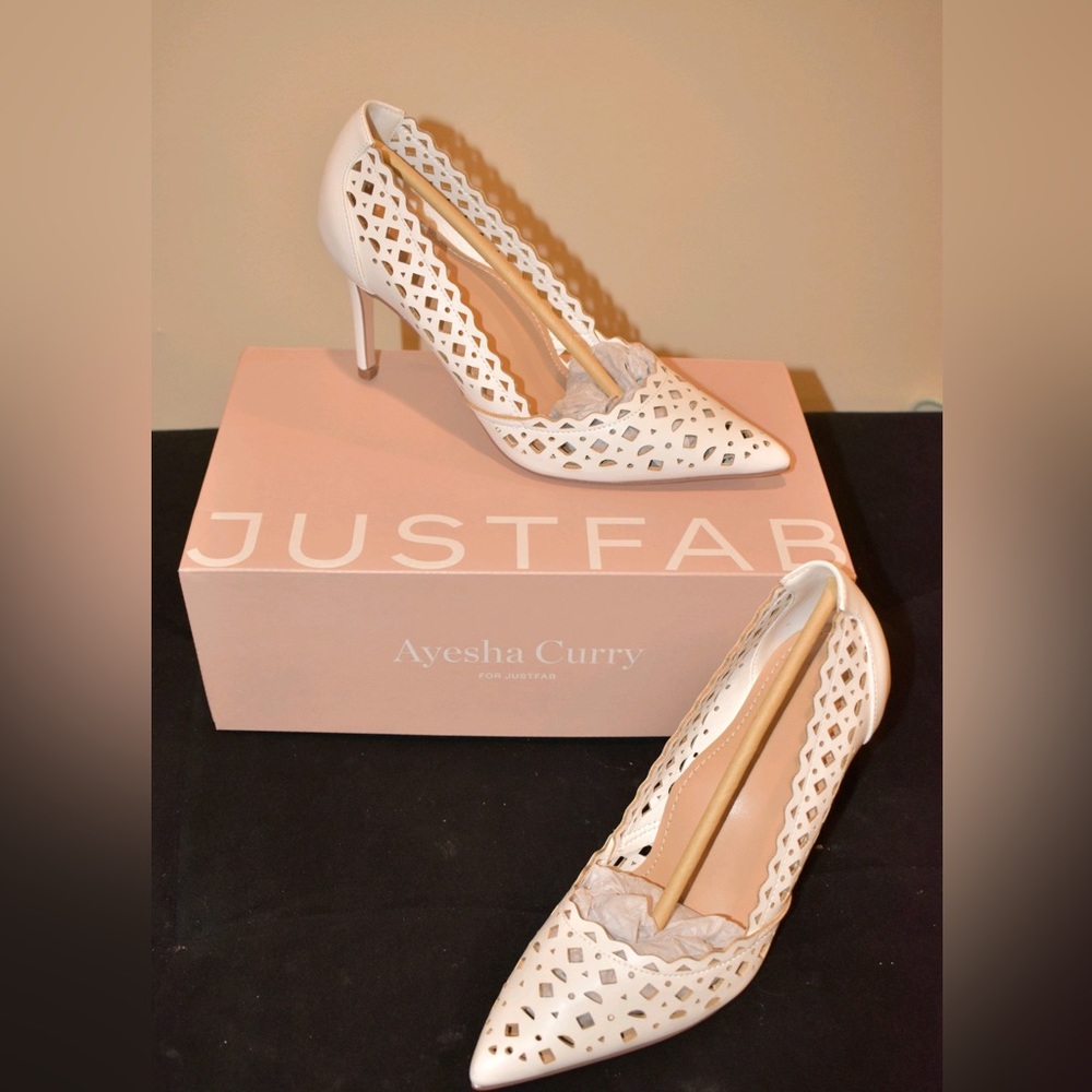 White Ayesha Curry Nina Pumps Brand New!!